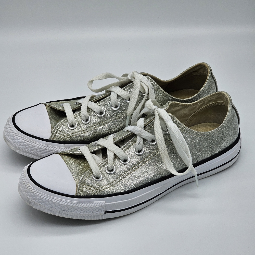 CONVERSE Silver/Glitter Size 8